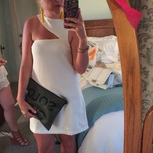 ASOS white one shoulder dress